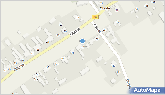 Obryta, Obryta, 37, mapa Obryta
