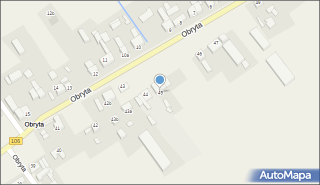 Obryta, Obryta, 45, mapa Obryta