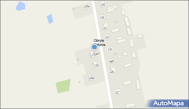 Obryte, Obryte, 131A, mapa Obryte