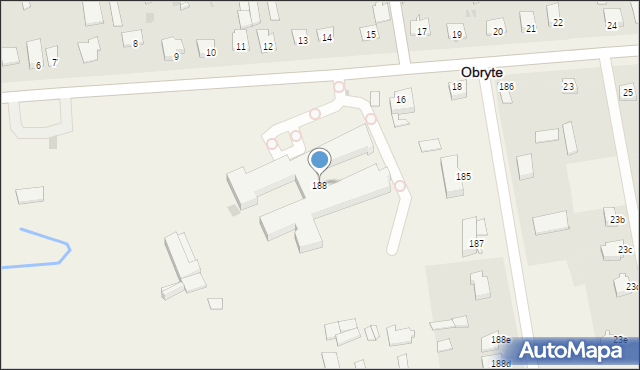 Obryte, Obryte, 188, mapa Obryte