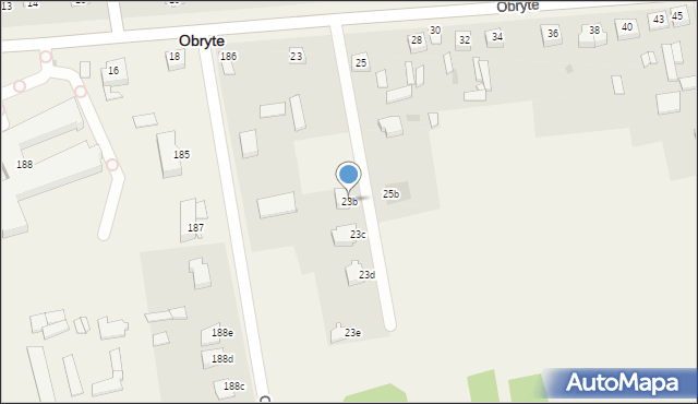 Obryte, Obryte, 23b, mapa Obryte