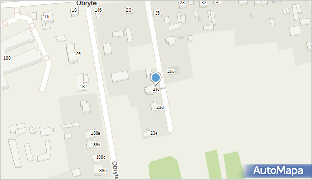Obryte, Obryte, 23c, mapa Obryte