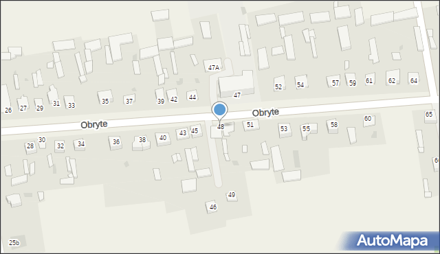 Obryte, Obryte, 48, mapa Obryte