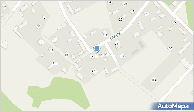 Obryte, Obryte, 18, mapa Obryte