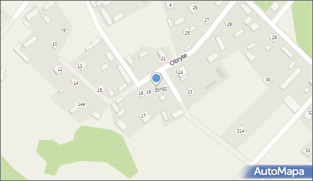 Obryte, Obryte, 20, mapa Obryte