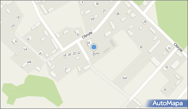 Obryte, Obryte, 23, mapa Obryte