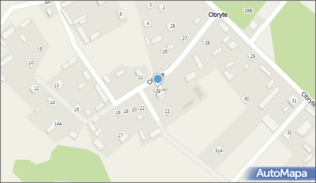 Obryte, Obryte, 24, mapa Obryte