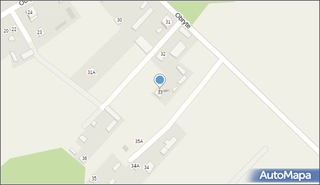 Obryte, Obryte, 33, mapa Obryte