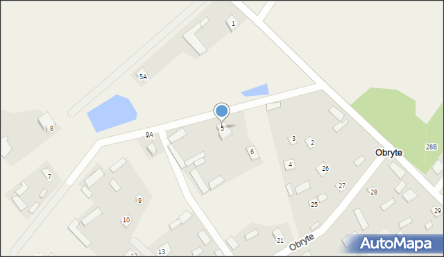 Obryte, Obryte, 5, mapa Obryte