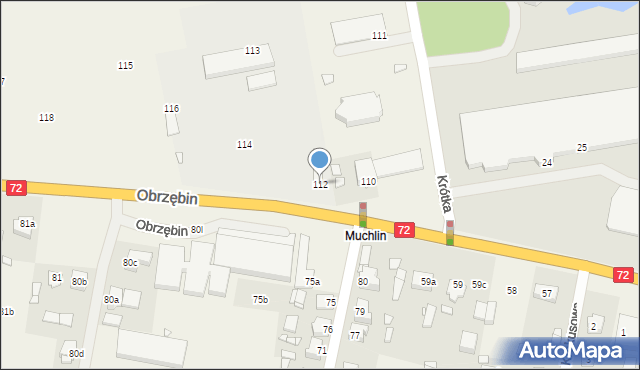 Obrzębin, Obrzębin, 112, mapa Obrzębin