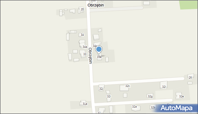 Obrzębin, Obrzębin, 33a, mapa Obrzębin