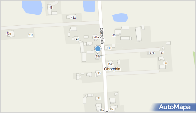 Obrzębin, Obrzębin, 38a, mapa Obrzębin