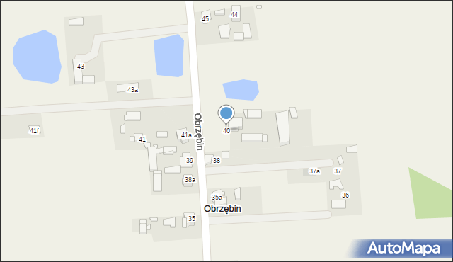 Obrzębin, Obrzębin, 40, mapa Obrzębin