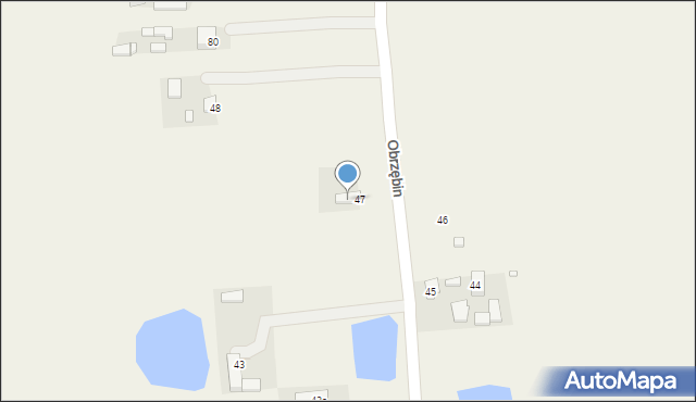 Obrzębin, Obrzębin, 47, mapa Obrzębin
