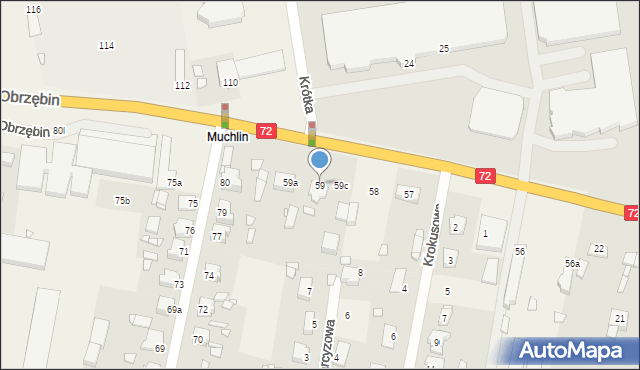 Obrzębin, Obrzębin, 59, mapa Obrzębin