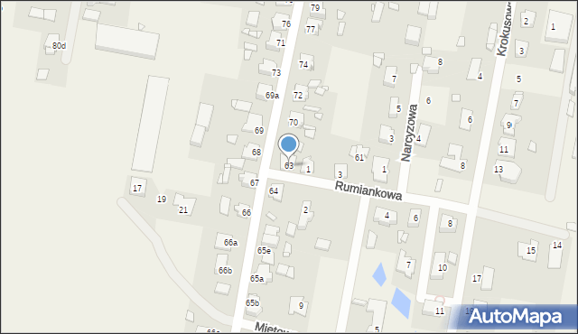 Obrzębin, Obrzębin, 63, mapa Obrzębin