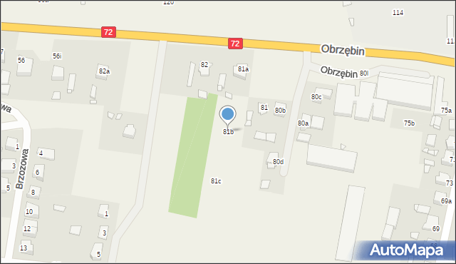 Obrzębin, Obrzębin, 81b, mapa Obrzębin