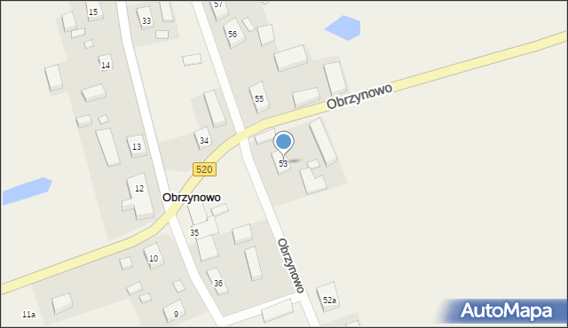 Obrzynowo, Obrzynowo, 53, mapa Obrzynowo