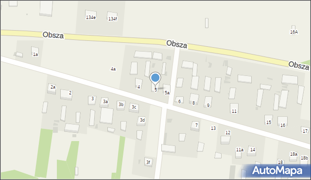 Obsza, Obsza, 5, mapa Obsza