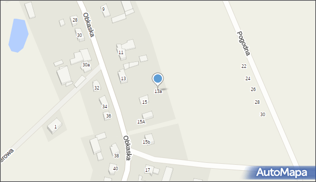 Ogorzeliny, Obkaska, 13a, mapa Ogorzeliny
