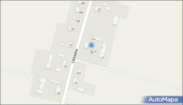 Ogorzeliny, Obkaska, 29, mapa Ogorzeliny
