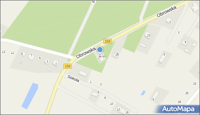Osiek nad Wisłą, Obrowska, 27, mapa Osiek nad Wisłą