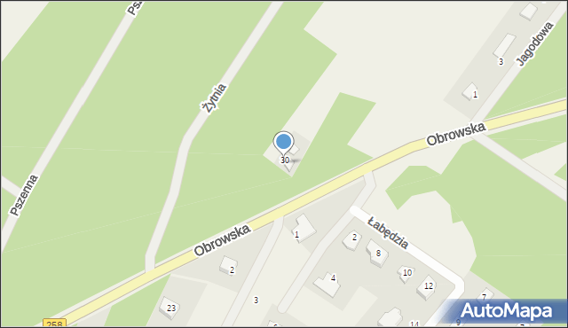 Osiek nad Wisłą, Obrowska, 30, mapa Osiek nad Wisłą