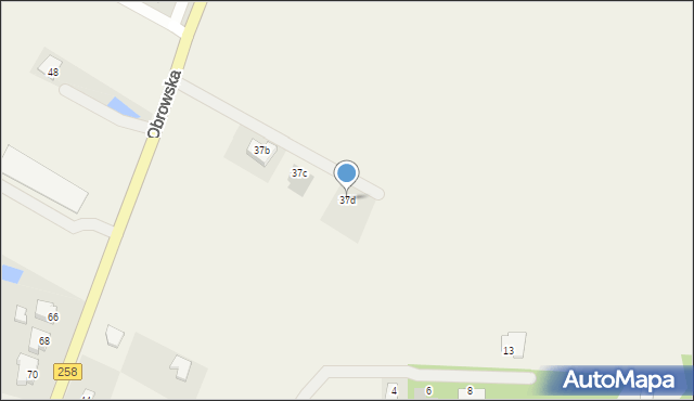 Osiek nad Wisłą, Obrowska, 37d, mapa Osiek nad Wisłą