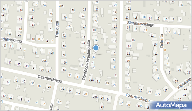 Ostrów Wielkopolski, Obrońców Westerplatte, 8, mapa Ostrów Wielkopolski