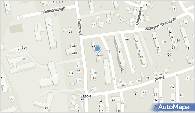 Oświęcim, Obozowa, 16, mapa Oświęcimia