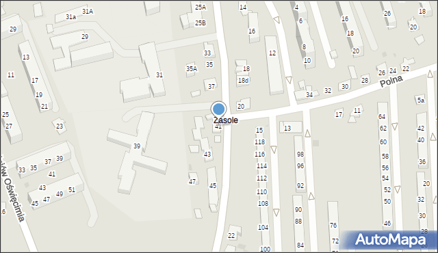 Oświęcim, Obozowa, 41, mapa Oświęcimia