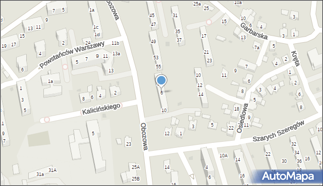 Oświęcim, Obozowa, 6, mapa Oświęcimia