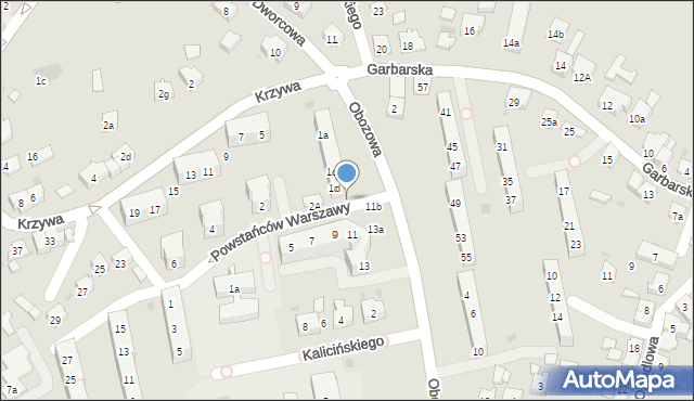 Oświęcim, Obozowa, 9b, mapa Oświęcimia