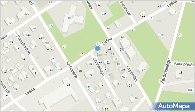 Otwock, Obarskiego Antoniego, 1, mapa Otwock