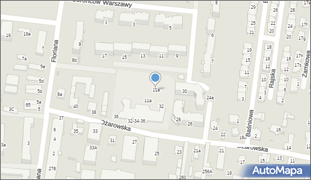 Ożarów Mazowiecki, Obrońców Warszawy, 11a, mapa Ożarów Mazowiecki
