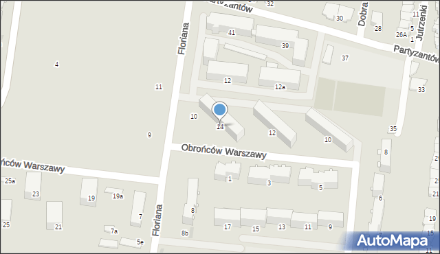 Ożarów Mazowiecki, Obrońców Warszawy, 14, mapa Ożarów Mazowiecki