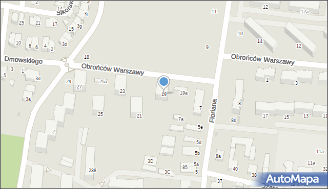 Ożarów Mazowiecki, Obrońców Warszawy, 19, mapa Ożarów Mazowiecki