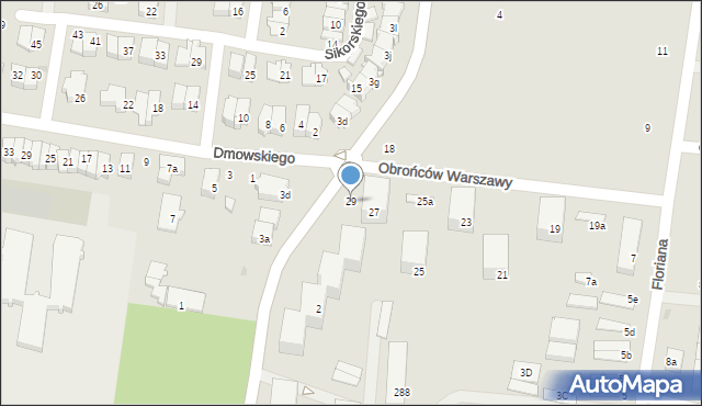 Ożarów Mazowiecki, Obrońców Warszawy, 29, mapa Ożarów Mazowiecki