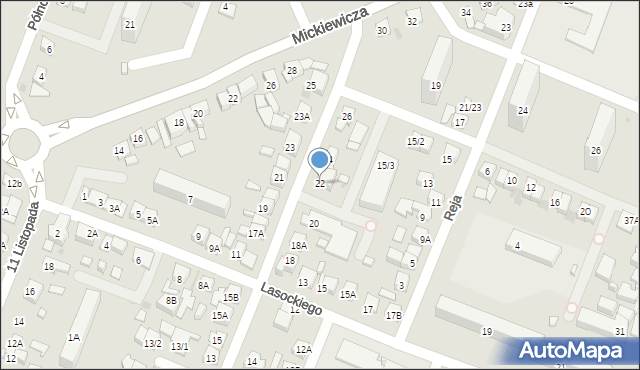 Płock, Obrońców Płocka 1920 r., 22, mapa Płock