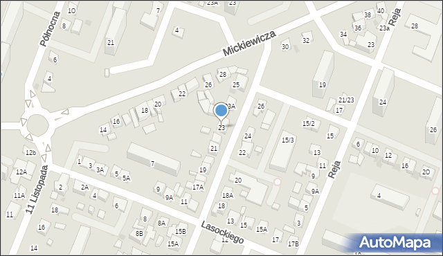 Płock, Obrońców Płocka 1920 r., 23, mapa Płock