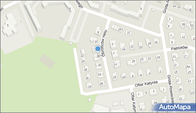 Płock, Obrońców Helu, 16, mapa Płock