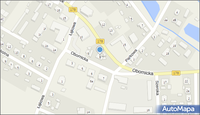Połajewo, Obornicka, 8, mapa Połajewo