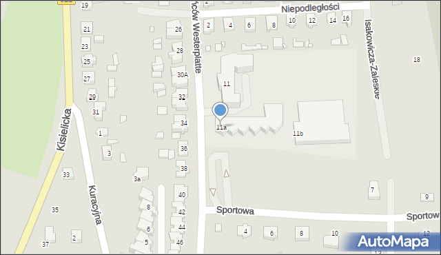 Prabuty, Obrońców Westerplatte, 11a, mapa Prabuty