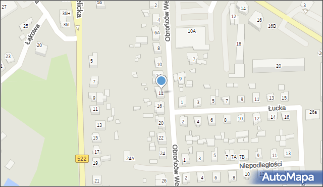 Prabuty, Obrońców Westerplatte, 14, mapa Prabuty