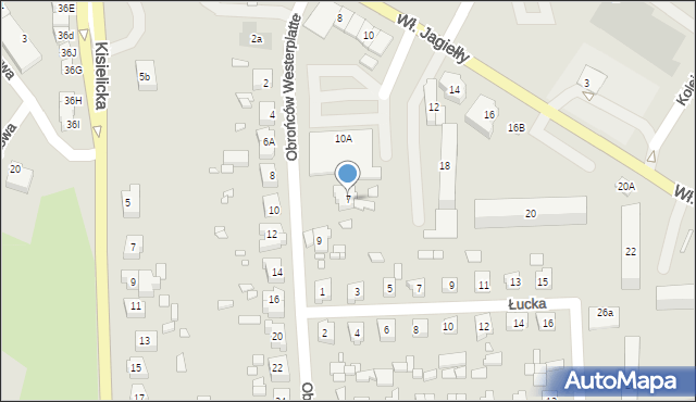 Prabuty, Obrońców Westerplatte, 7, mapa Prabuty