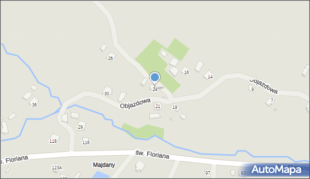 Pruchnik, Objazdowa, 24, mapa Pruchnik