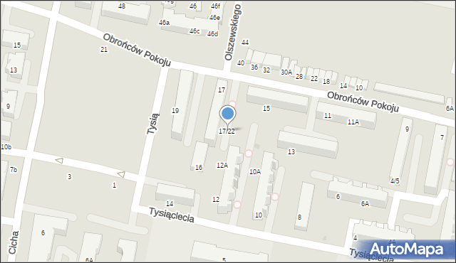 Pruszcz Gdański, Obrońców Pokoju, 17/22, mapa Pruszcz Gdański