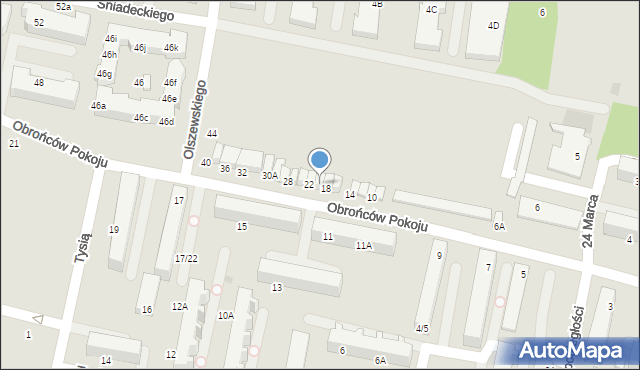 Pruszcz Gdański, Obrońców Pokoju, 20, mapa Pruszcz Gdański