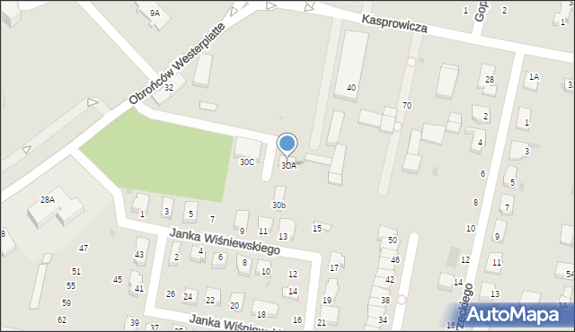 Pruszcz Gdański, Obrońców Westerplatte, 30A, mapa Pruszcz Gdański