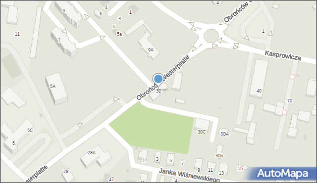Pruszcz Gdański, Obrońców Westerplatte, 32, mapa Pruszcz Gdański